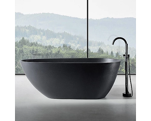 Приобрести Ванна из искусственного камня Abber Dortmund 170x75 AM9911B Черная без гидромассажа в магазине сантехники Santeh-Crystal.ru