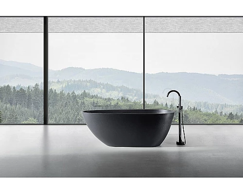 Приобрести Ванна из искусственного камня Abber Dortmund 170x75 AM9911B Черная без гидромассажа в магазине сантехники Santeh-Crystal.ru