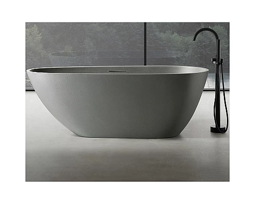 Ванна из искусственного камня Abber Dortmund 170x75 AM9911MLG Светло-серая матовая без гидромассажа