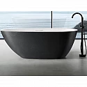 Ванна из искусственного камня Abber Dortmund 170x75 AM9911BW Черно-белая матовая без гидромассажа