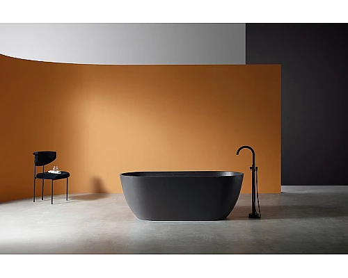 Заказать Ванна из искусственного камня Abber Frankfurt 170x75 AM9941B Черная без гидромассажа в магазине сантехники Santeh-Crystal.ru