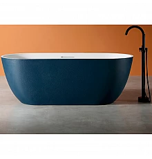 Ванна из искусственного камня Abber Frankfurt 170x75 AM9941DB Синяя матовая без гидромассажа