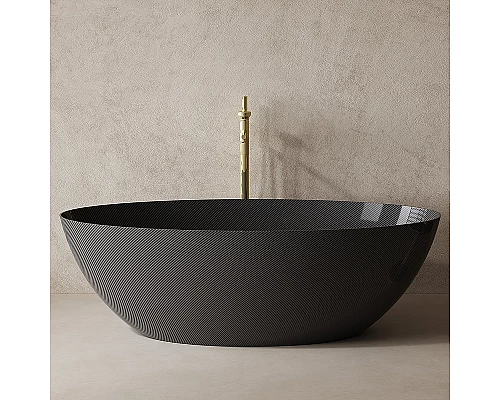 Карбоновая ванна Abber Karbon 180x85 AK9002-1.8 Черная без гидромассажа