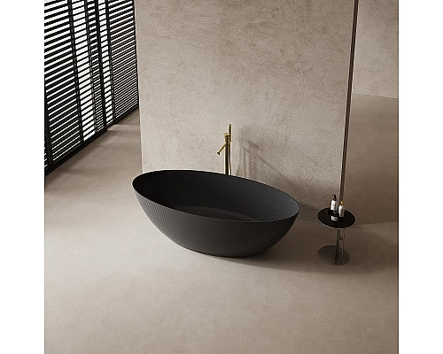 Карбоновая ванна Abber Karbon 180x85 AK9002-1.8 Черная без гидромассажа