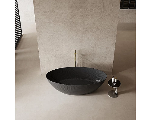 Карбоновая ванна Abber Karbon 180x85 AK9002-1.8 Черная без гидромассажа