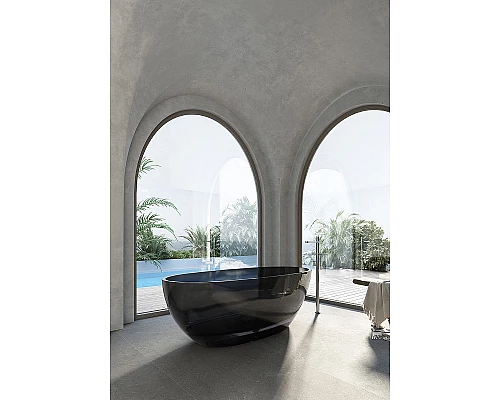 Приобрести Ванна из полиэфирной смолы Abber Kristall 165х78 AT9701Onyx Черная без гидромассажа в магазине сантехники Santeh-Crystal.ru