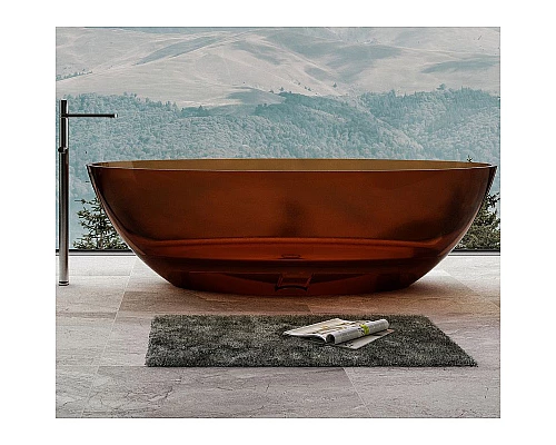 Заказать Ванна из полиэфирной смолы Abber Kristall 180х85 AT9702Opal Коричневая без гидромассажа в магазине сантехники Santeh-Crystal.ru