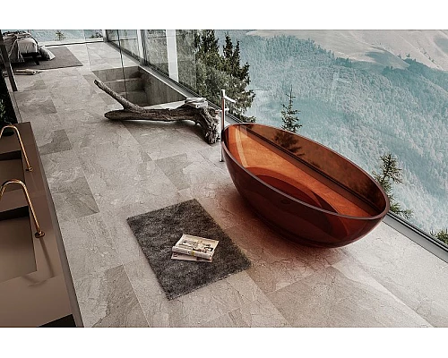 Заказать Ванна из полиэфирной смолы Abber Kristall 180х85 AT9702Opal Коричневая без гидромассажа в магазине сантехники Santeh-Crystal.ru