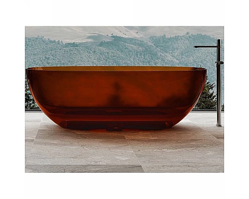 Купить Ванна из полиэфирной смолы Abber Kristall 170х75 AT9703Opal Коричневая без гидромассажа в магазине сантехники Santeh-Crystal.ru