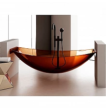 Ванна из полиэфирной смолы Abber Kristall 180х80 AT9704Opal Коричневая без гидромассажа