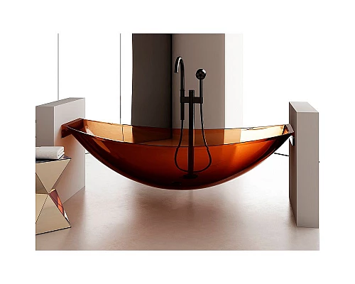 Купить Ванна из полиэфирной смолы Abber Kristall 180х80 AT9704Opal Коричневая без гидромассажа в магазине сантехники Santeh-Crystal.ru