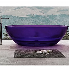 Ванна из полиэфирной смолы Abber Kristall 180х85 AT9702Amethyst Фиолетовая без гидромассажа
