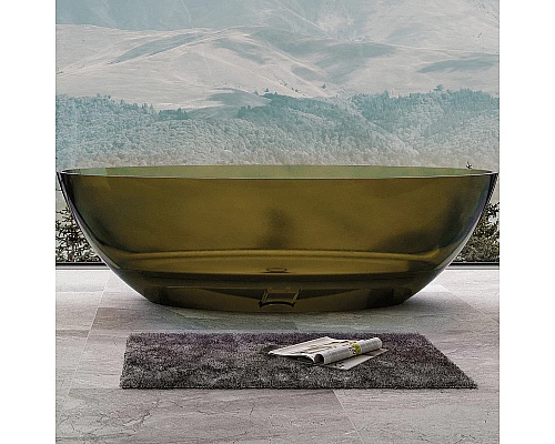 Ванна из полиэфирной смолы Abber Kristall 180х85 AT9702Vesuvian Оливковая без гидромассажа