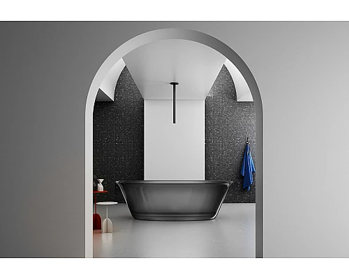 Ванна из полиэфирной смолы Abber Kristall 170х75 AT9707Onyx Черная без гидромассажа