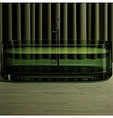 Ванна из полиэфирной смолы Abber Kristall 170х75 AT9708Emerald Зеленая без гидромассажа