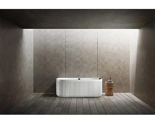 Ванна из искусственного камня Abber Leipzig 170x80 AM9916 Белая матовая без гидромассажа