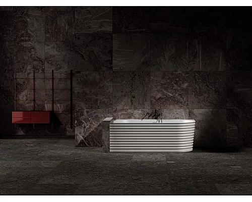 Ванна из искусственного камня Abber Stein 170x80 AS9651 L без гидромассажа