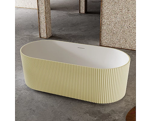 Ванна из искусственного камня Abber Stein 170x75 AS9601MS Песочная матовая без гидромассажа