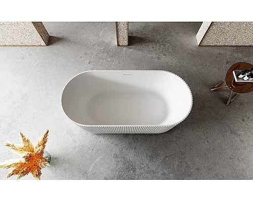 Ванна из искусственного камня Abber Stein 170x75 AS9601MS Песочная матовая без гидромассажа