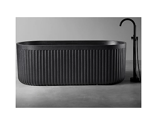Ванна из искусственного камня Abber Stuttgart 170x75 AM9925B Черная матовая без гидромассажа