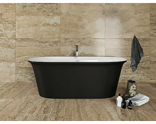 Заказать Акриловая ванна Aquanet Family Smart 88778-GW-MB 170x78 293083 Черная матовая без гидромассажа в магазине сантехники Santeh-Crystal.ru