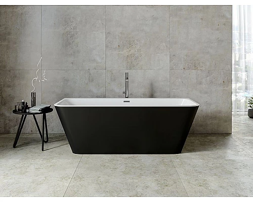 Заказать Акриловая ванна Aquanet Family Perfect 13775-MW-MB 170x75 293081 Черная матовая без гидромассажа в магазине сантехники Santeh-Crystal.ru