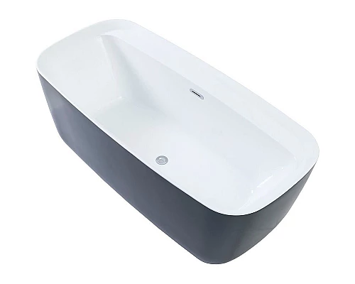 Купить Акриловая ванна Aquanet Family Fine 95778-MW-MB 170x78 293080 Черная матовая без гидромассажа в магазине сантехники Santeh-Crystal.ru