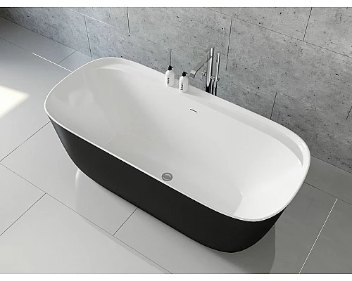 Купить Акриловая ванна Aquanet Family Fine 95778-MW-MB 170x78 293080 Черная матовая без гидромассажа в магазине сантехники Santeh-Crystal.ru
