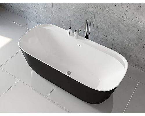 Купить Акриловая ванна Aquanet Family Fine 95778-MW-MB 170x78 293080 Черная матовая без гидромассажа в магазине сантехники Santeh-Crystal.ru
