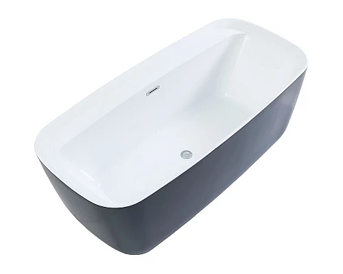 Купить Акриловая ванна Aquanet Family Fine 95778-GW-MB 170x78 292985 Черная матовая без гидромассажа в магазине сантехники Santeh-Crystal.ru