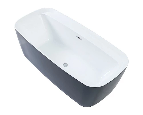 Купить Акриловая ванна Aquanet Family Fine 95778-GW-MB 170x78 292985 Черная матовая без гидромассажа в магазине сантехники Santeh-Crystal.ru