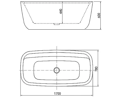 Приобрести Акриловая ванна Aquanet Fine 170x78 260051 без гидромассажа в магазине сантехники Santeh-Crystal.ru