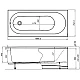 Заказать Акриловая ванна Aquanet Lotos 170х75 311882 без гидромассажа в магазине сантехники Santeh-Crystal.ru