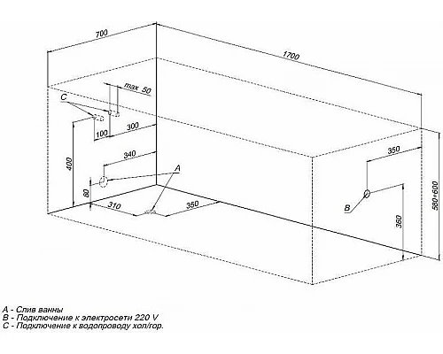 Заказать Акриловая ванна Aquanet Roma 170x70 205375 без гидромассажа в магазине сантехники Santeh-Crystal.ru