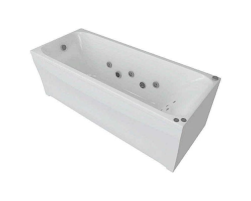 Купить Акриловая ванна Aquatek Альфа 170x70 ALF170-0000007 с гидромассажем с фронтальной панелью с каркасом (разборный) со слив-переливом (слева) в магазине сантехники Santeh-Crystal.ru