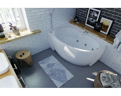 Приобрести Акриловая ванна Aquatek Бетта 150x95 L BET150-0000067 без гидромассажа с фронтальной панелью с каркасом (разборный) со слив-переливом в магазине сантехники Santeh-Crystal.ru