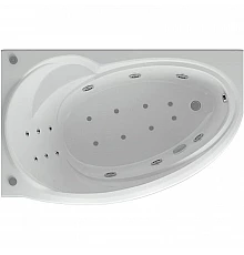 Акриловая ванна Aquatek Бетта 160x97 L BET160-0000006 с гидромассажем с фронтальной панелью с каркасом (разборный) со слив-переливом