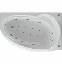 Акриловая ванна Aquatek Бетта 160x97 R BET160-0000001 с гидромассажем с фронтальной панелью с каркасом (разборный) со слив-переливом