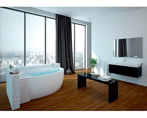 Купить Акриловая ванна Aquatek Бетта 170x97 L BET170-0000012 с гидромассажем с фронтальной панелью с каркасом (разборный) со слив-переливом в магазине сантехники Santeh-Crystal.ru