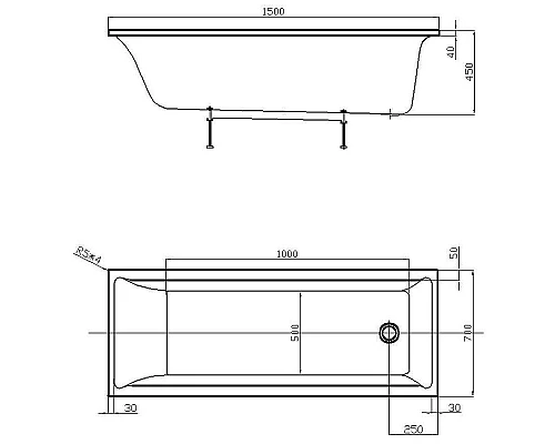 Купить Акриловая ванна Aquatek Eco-friendly Лайма 150х70 LAI150-0000001 без панелей, каркаса и слив-перелива в магазине сантехники Santeh-Crystal.ru