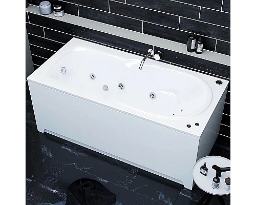 Купить Акриловая ванна Aquatek Леда 170х80 LED170-0000034 без гидромассажа с фронтальной панелью с каркасом (разборный) со слив-переливом (слева) в магазине сантехники Santeh-Crystal.ru