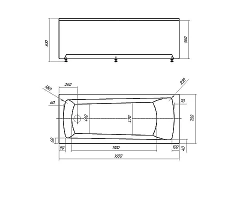 Приобрести Акриловая ванна Aquatek Либра New 160x70 LIB160N-0000003 без гидромассажа с фронтальной панелью с каркасом (разборный) со слив-переливом (слева) в магазине сантехники Santeh-Crystal.ru