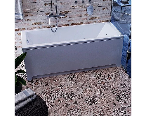Заказать Акриловая ванна Aquatek Либра New 170x70 LIB170N-0000001 без гидромассажа с фронтальной панелью с каркасом (вклеенный) со слив-переливом (слева) в магазине сантехники Santeh-Crystal.ru
