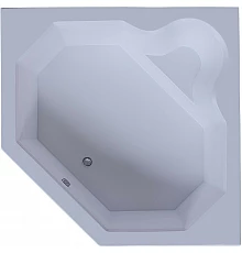Акриловая ванна Aquatek Лира 148x148 LIR150-0000011 без гидромассажа без панелей с каркасом (вклеенный) со слив-переливом
