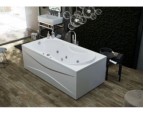 Купить Акриловая ванна Aquatek Мартиника 180х90 MAR180-0000053 без гидромассажа без панелей с каркасом (разборный) со слив-переливом в магазине сантехники Santeh-Crystal.ru