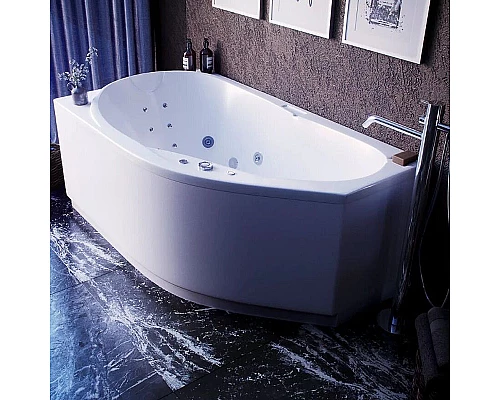 Купить Акриловая ванна Aquatek Таурус 170х100 L TAR170-0000084 без гидромассажа с фронтальной панелью с каркасом (разборный) со слив-переливом в магазине сантехники Santeh-Crystal.ru