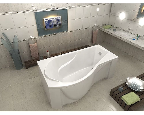 Приобрести Акриловая ванна Bas Капри 170x95 L В 00015 без гидромассажа в магазине сантехники Santeh-Crystal.ru