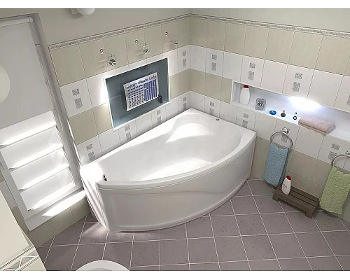 Приобрести Акриловая ванна Bas Николь 170x104 R В 00028 без гидромассажа в магазине сантехники Santeh-Crystal.ru