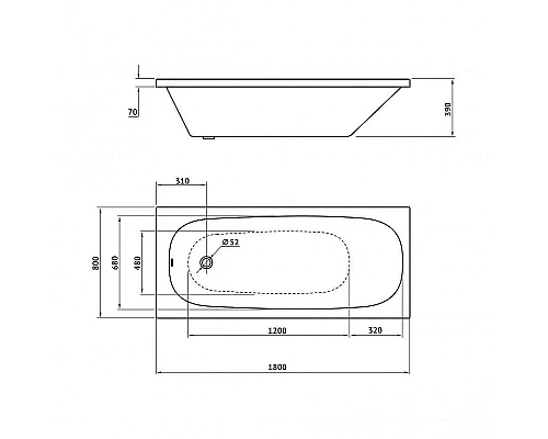 Приобрести Акриловая ванна Berges Nelu 180x80 050021 без гидромассажа в магазине сантехники Santeh-Crystal.ru