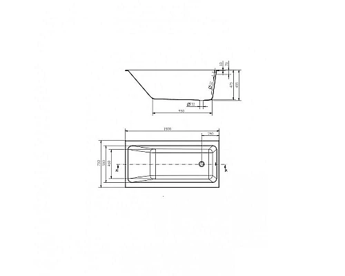 Купить Акриловая ванна Cersanit Crea 150x75 P-WP-CREAx150NL без гидромассажа в магазине сантехники Santeh-Crystal.ru